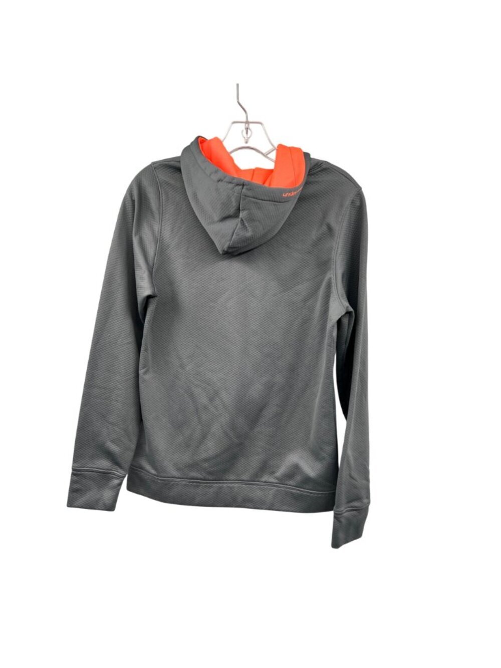 Under Armour Womens Pullover Hoodie Loose Fit Gray/Coral Size Small - Picture 7 of 9